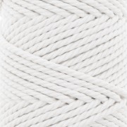 Bobina di cotone per macramè da 3 mm - Bianco x50m