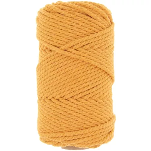 Bobina di cotone per macramè da 3 mm - Senape x50 m