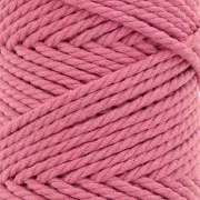 Bobina di cotone per macramè da 3 mm - Rosa antico x50 m