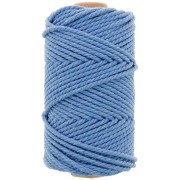 Bobina di cotone per macramè da 3 mm - Azzurro x50 m