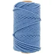 Bobina di cotone per macramè da 3 mm - Azzurro x50 m