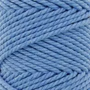 Bobina di cotone per macramè da 3 mm - Azzurro x50 m