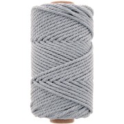 Bobina di cotone per macramè da 3 mm - Grigio chiaro x50m|raw }}