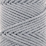 Bobina di cotone per macramè da 3 mm - Grigio chiaro x50m