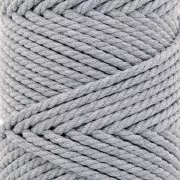 Bobina di cotone per macramè da 3 mm - Grigio chiaro x50m