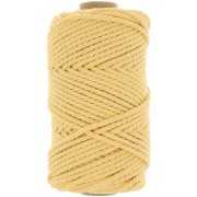 Bobina di cotone per macramè da 3 mm - giallo pallido x50 m