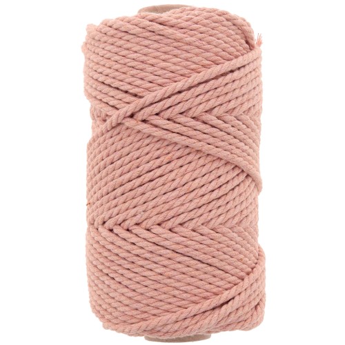 Bobina di cotone per macramè da 3mm - Blush x50m