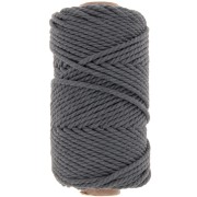 Bobina di cotone per macramè da 3 mm - Grigio scuro x50m|raw }}