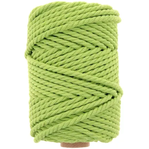 Bobina di cotone per macramè da 5 mm - Verde menta x50 m