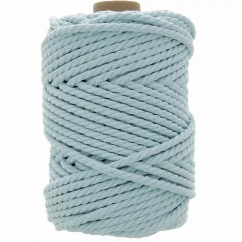Bobina di cotone per macramè da 5 mm - Celeste x50 m