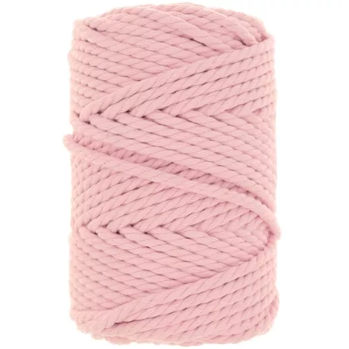 Bobina di cotone per macramè da 5 mm - Rosa baby x50 m