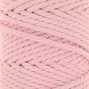 Bobina di cotone per macramè da 5 mm - Rosa baby x50 m