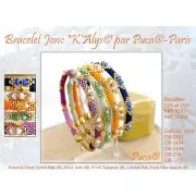 Perla in vetro Konos® par Puca® 4x2mm Frost Tangerine Gold Splash x10g