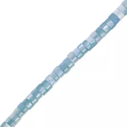 Tondi in madreperla tinta Heishi 4x2 mm - Blu ghiaccio x39cm