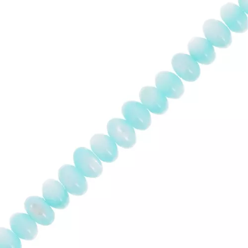 Perline rotonde - Madreperla tinta Heishi 6x4 mm - Azzurro x38cm