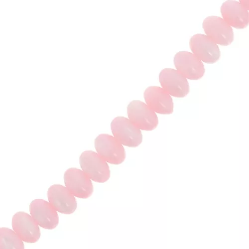 Perline rotonde - Madreperla tinta Heishi 6x4 mm - Rosa chiaro x38cm