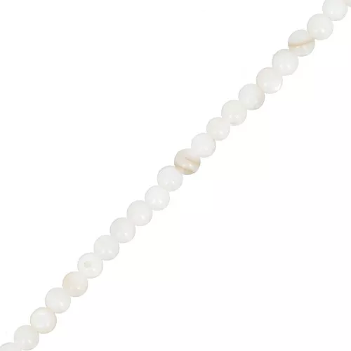 Perle rotonde di madreperla 2,5 mm - Bianco x37cm