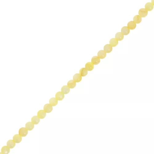 Perline tonde di madreperla tinta 2,5 mm - Giallo chiaro x38cm