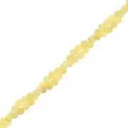 Perline tonde di madreperla tinta 2,5 mm - Giallo chiaro x38cm