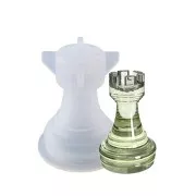 Stampo in silicone per realizzare la torre 3D della scacchiera 31x22 mm in resina x1