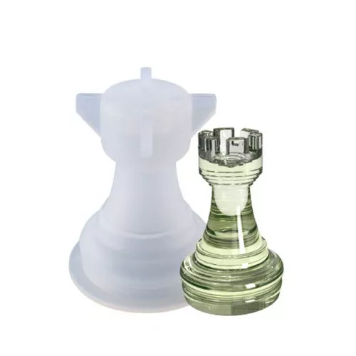 Stampo in silicone per realizzare la torre 3D della scacchiera 31x22 mm in resina x1