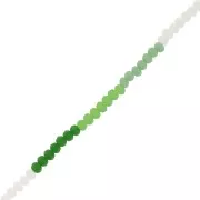 Perline tonde sfaccettate - tonde appiattite 3x2,5 mm - Verde opaco multiplo opaco x45cm