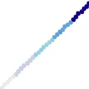 Perline sfaccettate rotonde - tonde appiattite 3x2,5 mm - Multi-blue opaco x45cm