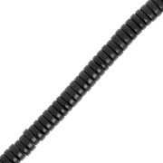 Perle Heishi imitazione gemma tonda 5x1,5 mm - Agata colorata nera x40cm|raw }}