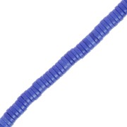 Perline rondelle in pietra preziosa Heishi 5x1,5 mm - Agata colorata blu scuro x40cm|raw }}