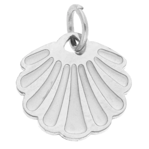 Ciondolo a conchiglia 9x10 mm - acciaio inossidabile 304 x1