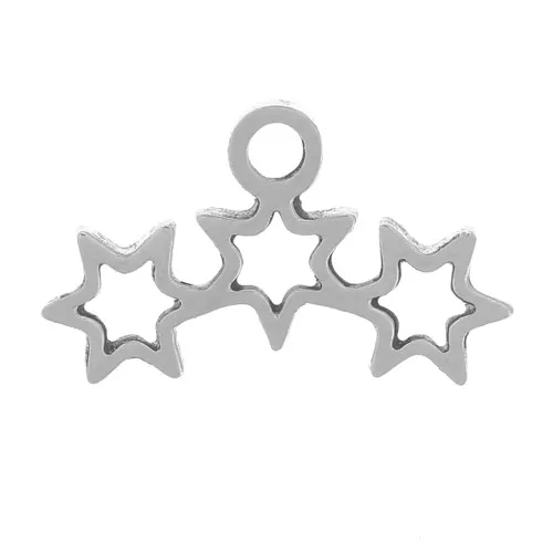 Ciondolo stella 6,5x11 mm - Acciaio inossidabile 304 x1