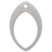 Pendenti ovali scavati 20x13 mm - Acciaio inox 304 x2