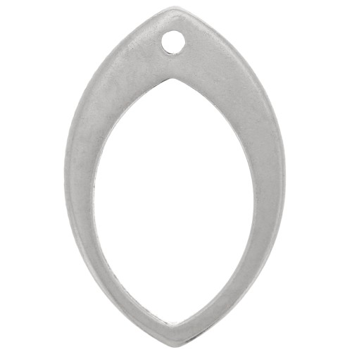 Pendenti ovali scavati 20x13 mm - Acciaio inox 304 x2