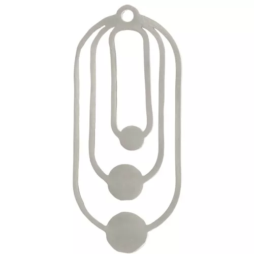 Pendente design 31x14mm per cabochon da 3mm, 4mm e 5mm - Acciaio inox 201 x1