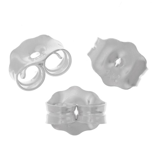 Farfalline per orecchini perno 5x4 mm - Argento 925 x10