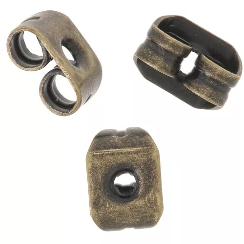 Farfalline per orecchini perno 5x3 mm - Bronzo x10