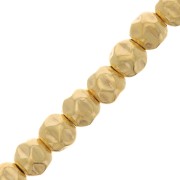 Perlina rotonda effetto stropicciato 3 mm - Gold filled x10