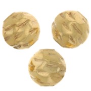 Perlina rotonda effetto stropicciato 6 mm - Gold filled x1