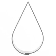 Stampo in acciaio inox per modellazione 56x34 mm - Goccia d'acqua x1|raw }}