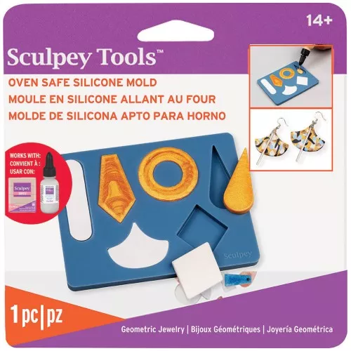 Stampo in silicone Sculpey - Gioielli geometrici x1