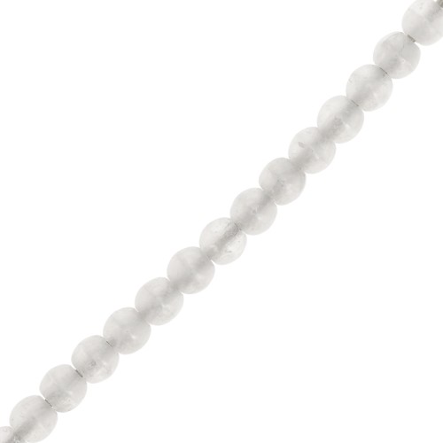 Perle tonde di vetro riciclato 3 mm - Alabastro grigiastro x50