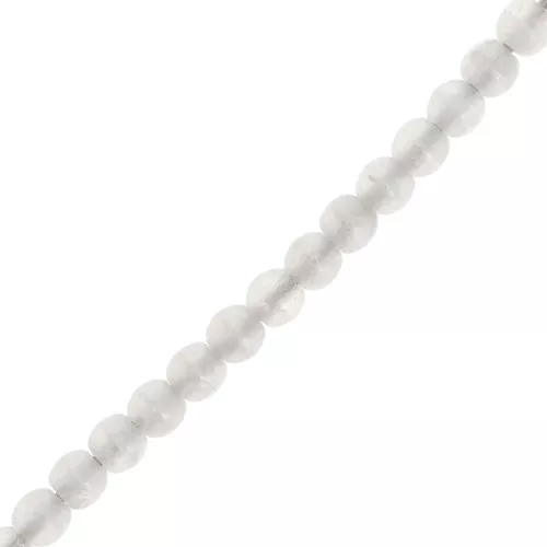 Perle tonde di vetro riciclato 3 mm - Alabastro grigiastro x50
