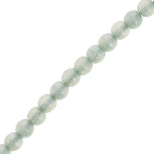 Perle di vetro riciclato 3 mm - Verde felce alabastro x50