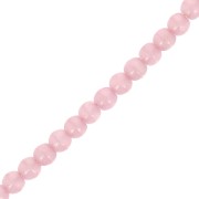 Perle di vetro riciclato 3 mm - Alabastro rosa grigio x50
