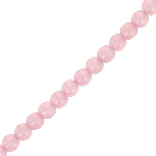 Perle di vetro riciclato 3 mm - Alabastro rosa grigio x50