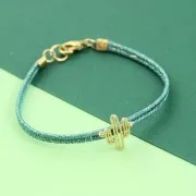 Soutache Luxor di produzione italiana 3 mm - Beige - Argento x1m