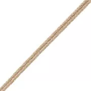 Soutache Luxor di produzione italiana 3 mm - Rosa cipria - dorato x1m