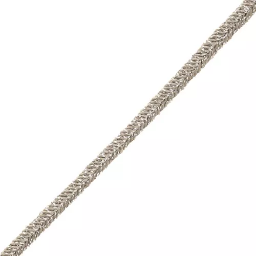 Soutache Luxor di produzione italiana 3 mm - Marrone chiaro - Argento x1m