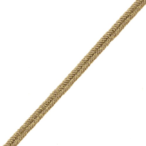 Soutache Luxor di produzione italiana 3 mm - Marrone chiaro - dorato x1m