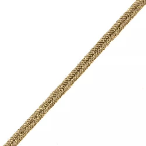 Soutache Luxor di produzione italiana 3 mm - Marrone chiaro - dorato x1m